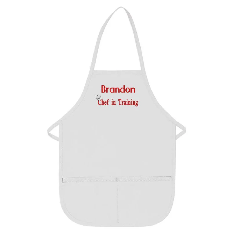 Embroidered Personalized Chef in Training Child Apron