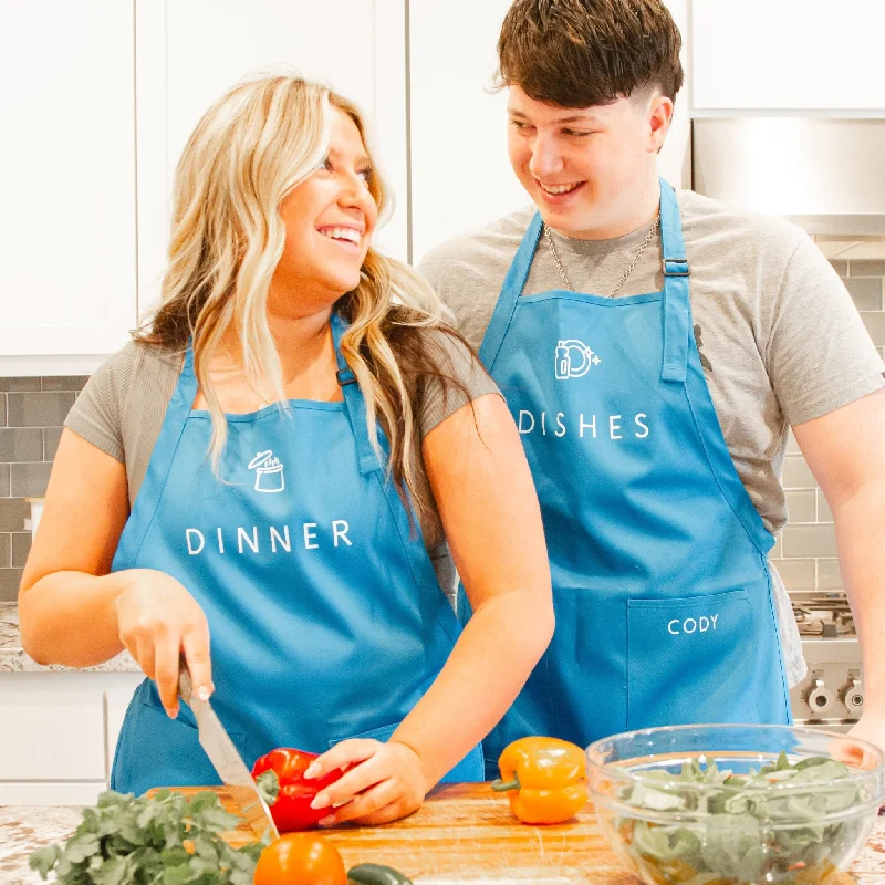 Dinner & Dishes Couples Apron Set