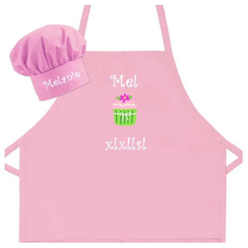 Embroidered Personalized Sweet Little Baker with Name Kids Apron