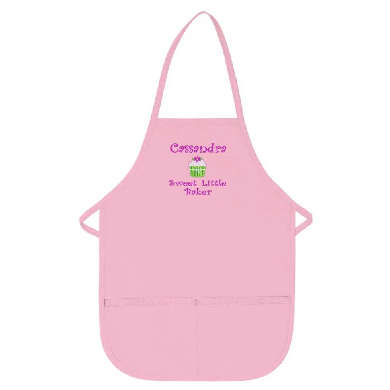 Embroidered Personalized Sweet Little Baker with Name Kids Apron