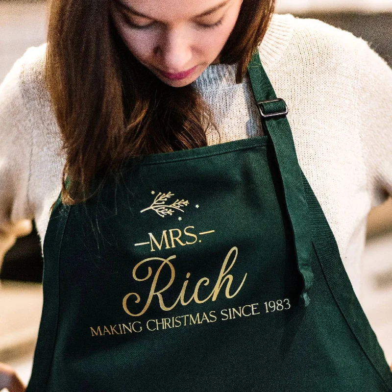 Making Christmas Personalized Holiday Cooking Apron