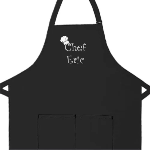 Personalized Apron Embroidered Chef Any Name Design Add a Name