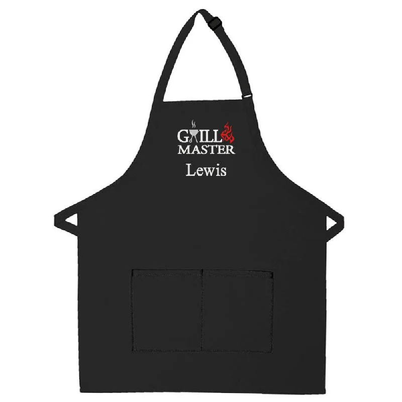 Personalized Apron Embroidered Grill Master Design Add a Name