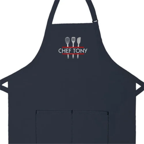 Personalized Apron Embroidered Kitchen Monogram Design Add a Name