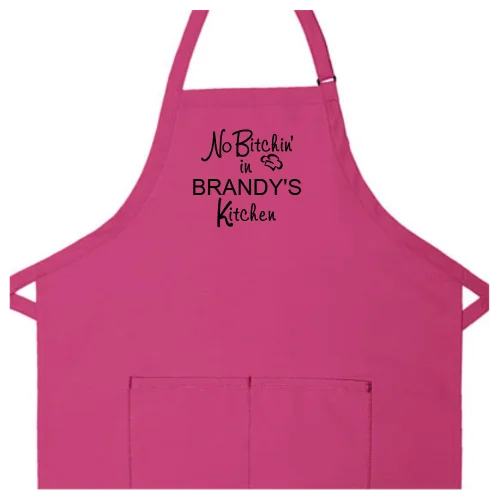 Personalized Apron Embroidered No Bitchin Design Add a Name