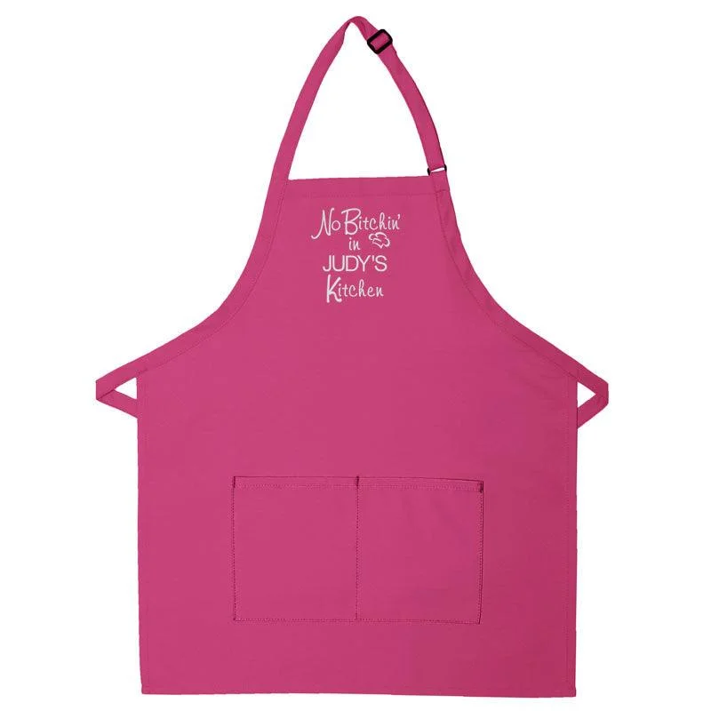 Personalized Apron Embroidered No Bitchin Design Add a Name