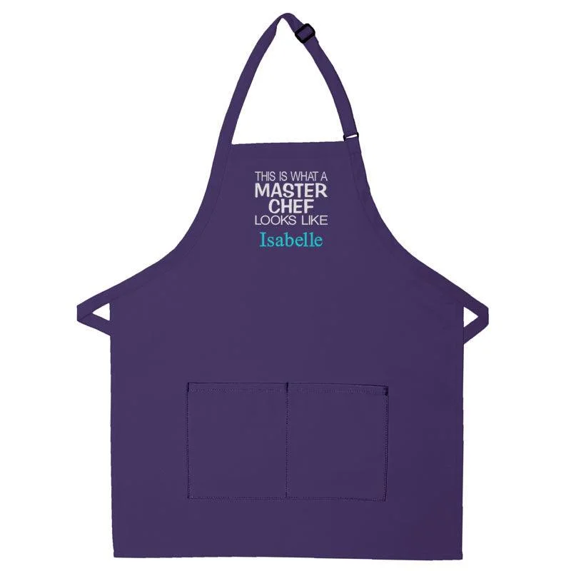 Personalized Apron Embroidered This Is What A Master Chef Looks Like Design Add a Name