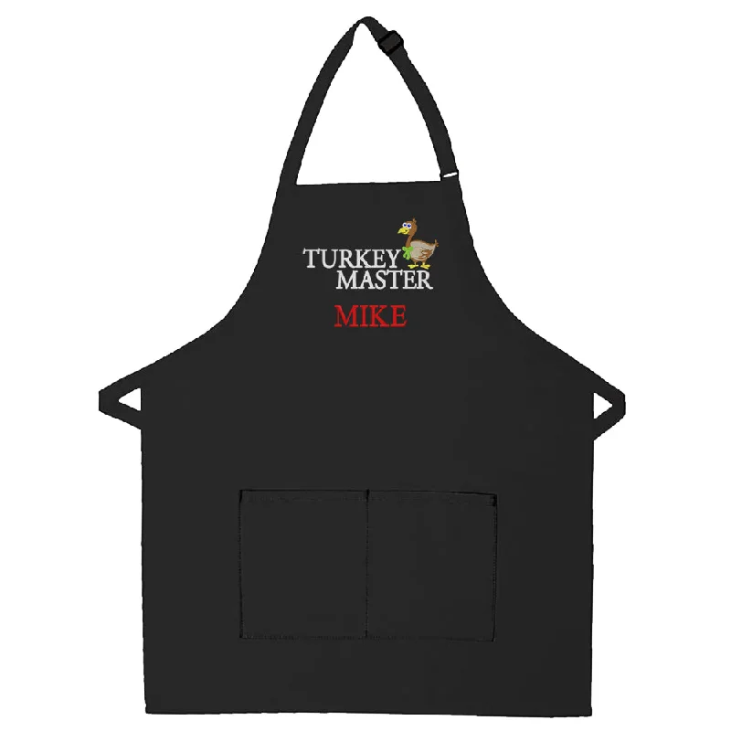 Personalized Apron Embroidered Turkey Master Design Add a Name