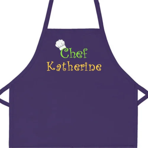 Personalized Child Apron Embroidered Chef Any Name Add a Name