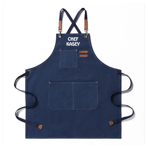 Personalized Durable Canvas Shop Apron Embroidered Name or Text