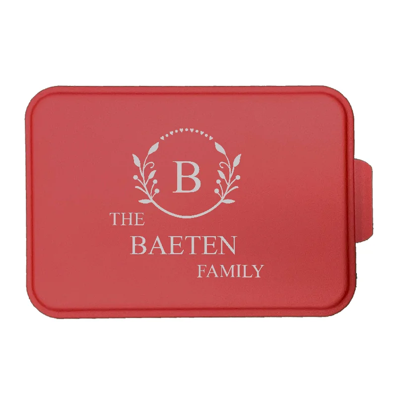 Personalized Family Split Monogram 14 Laser Engraved Cake Pan