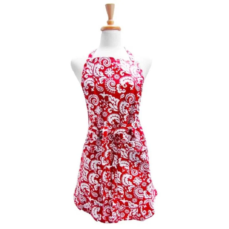 Two Lumps of Sugar Mod Red Ruffle Apron