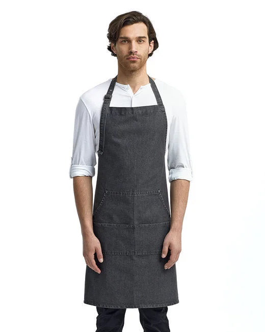 RP126 UNISEX JEANS STITCH DENIM BIB APRON