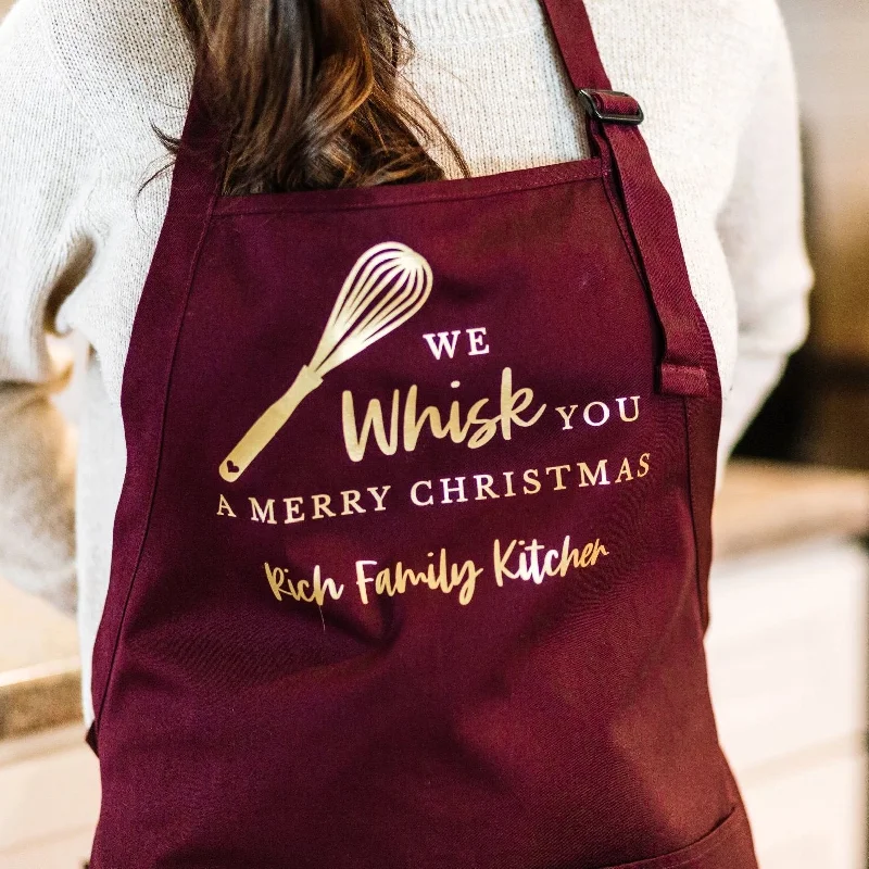 We Whisk You a Merry Christmas Holiday Cooking Apron