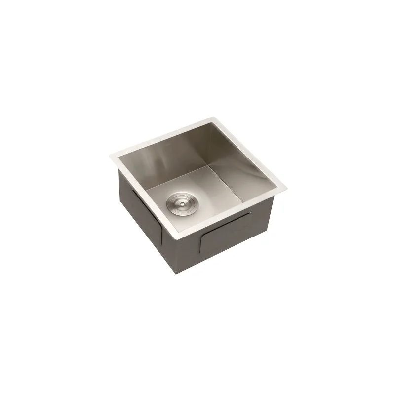 18-Gauge Stainless Steel Square Undermount Single Bowl Kitchen Sink - 17 in. Width