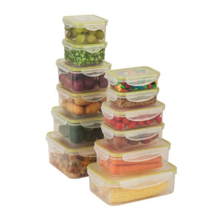 Clear Plastic Snap-Lock Food Storage Containers (24-Piece Set)