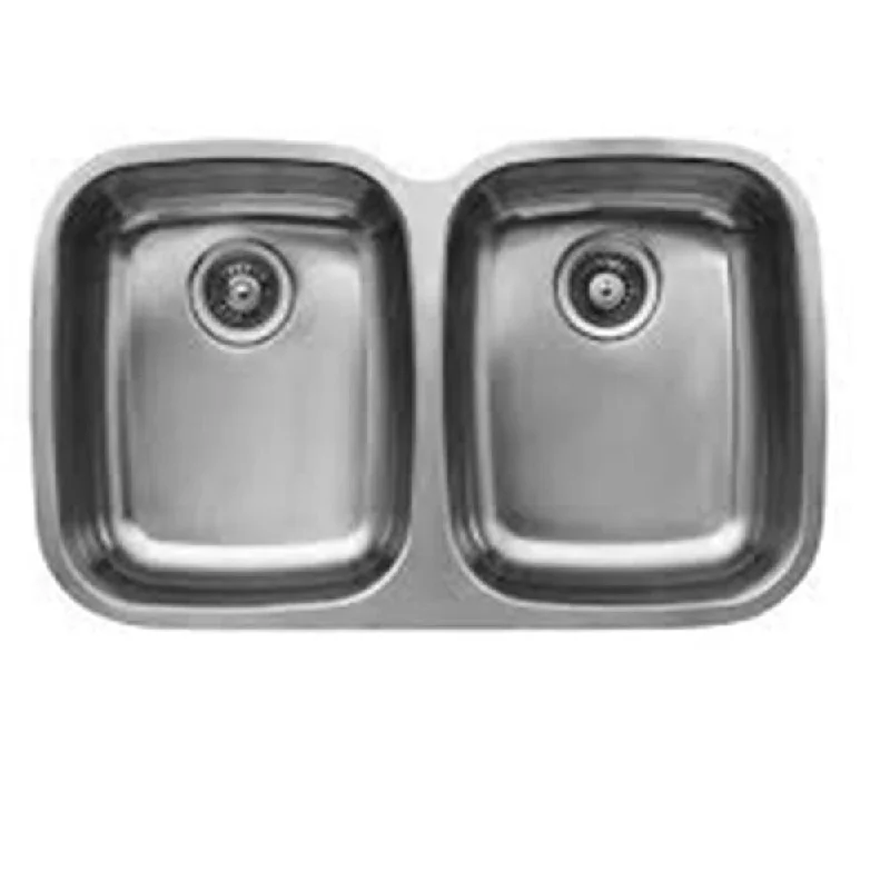 50/50 Double Basin Stainless Steel Undermount Kitchen Sink - Rectangle