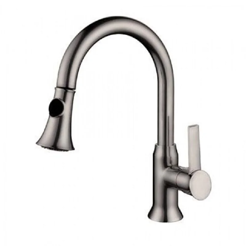 AA Warehousing Lazaro Single Handle Brushed Nickel Finish Pull-out Kitchen Faucet