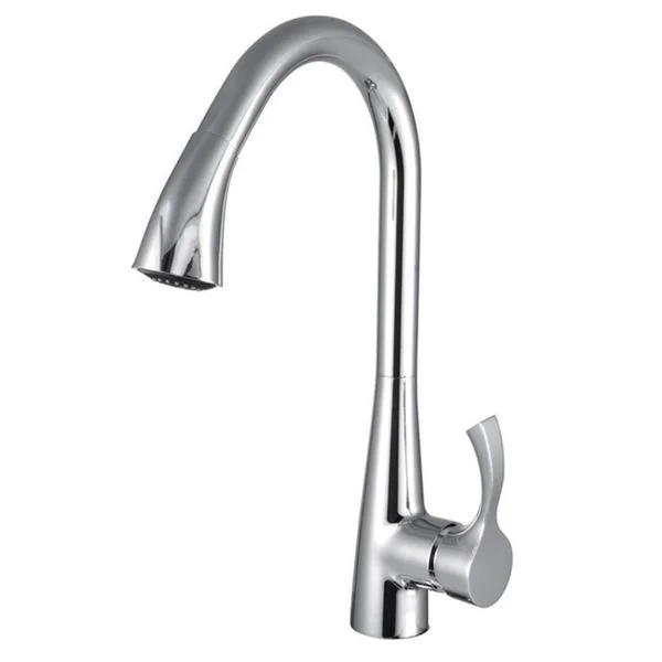 AA Warehousing 'Manhattan' Brass Polished Chrome Finish Single-handle Pull-down Kitchen Faucet