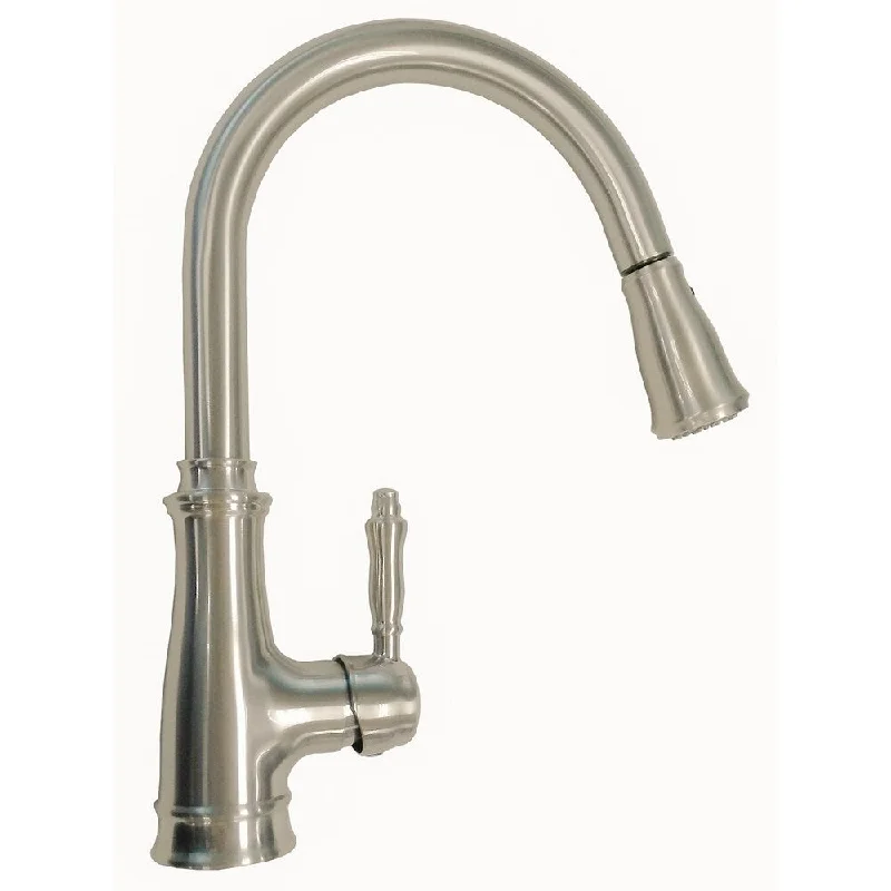 AA Warehousing Single Handle Pull-down Kitchen Faucet in Brushed Nickel