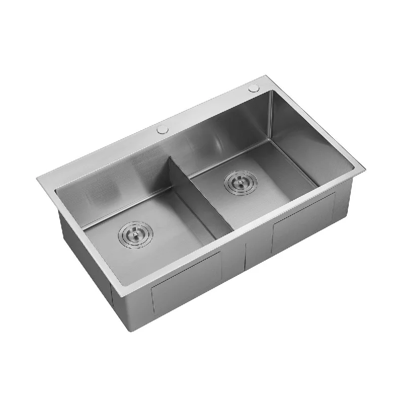 Ada Stainless Steel 36 inch 2-Bowl Drop-in Kitchen Sink - 36*22