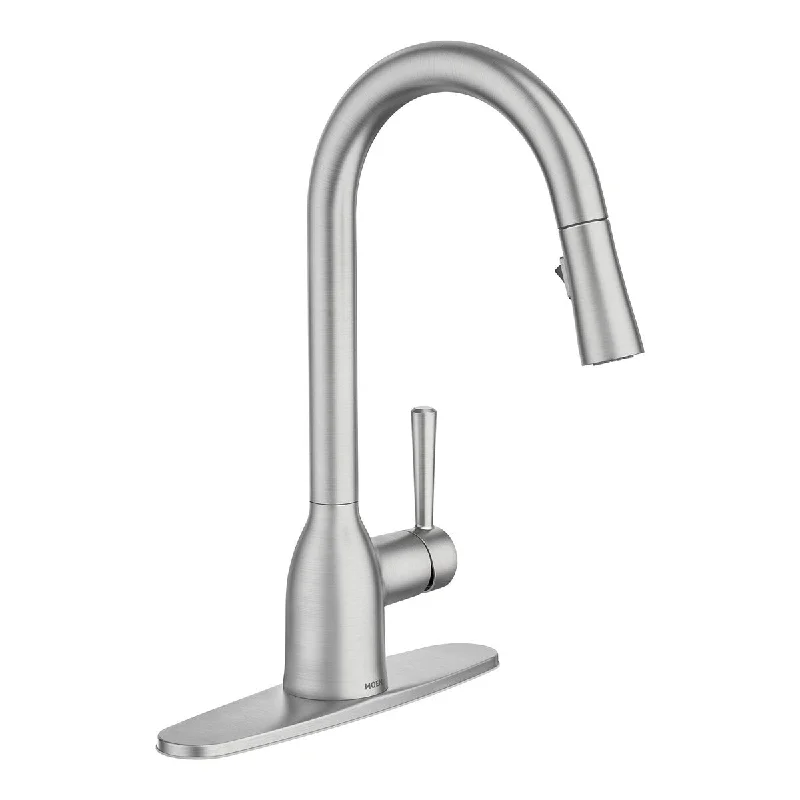 Adler 87233SRS Spot Resist Stainless Zinc Pull Down Kitchen Faucet with Power Clean, Button, and Retractable Wand, ADA Compliant