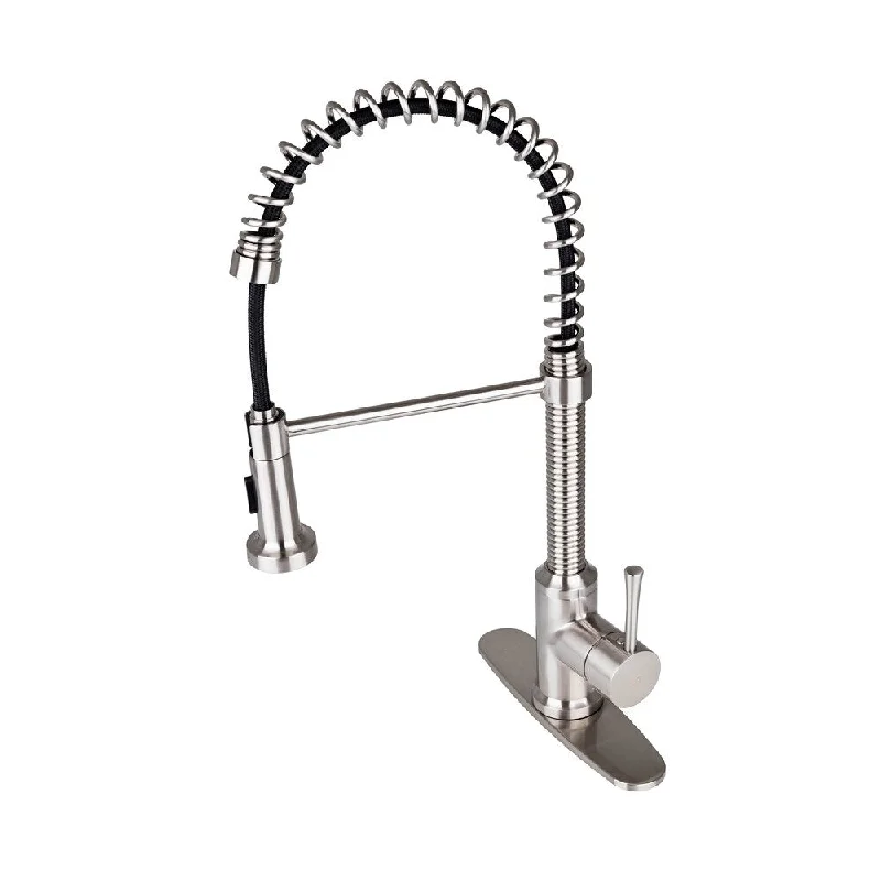 Brienza by Italia Spring Pull Down Kitchen Faucet Brushed Nickel