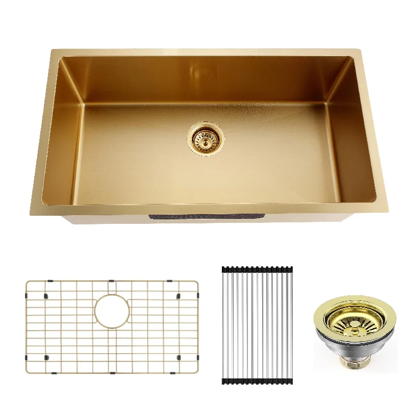 gold sink+grid+roll up rack