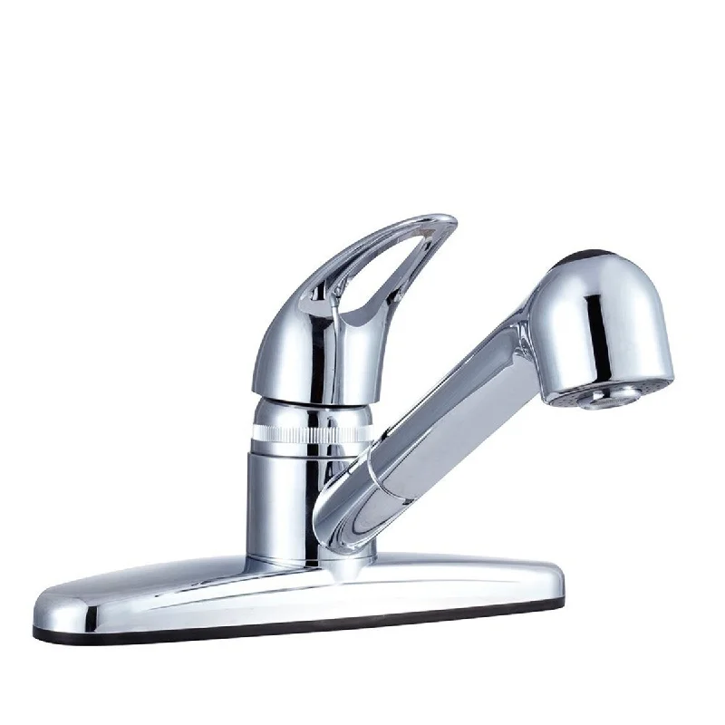 Chrome Single Lever Pull Out Kitchen Faucet