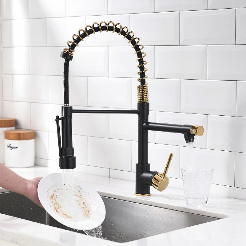 Commercial Kitchen Faucet with Pull Down Sprayer