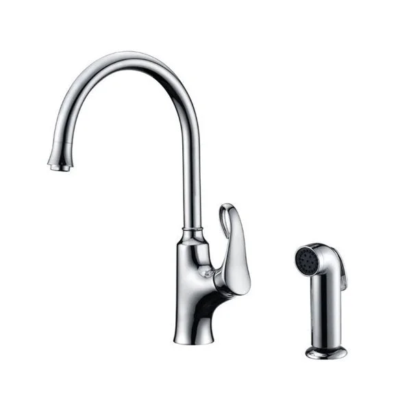 Dawn Chrome Single-lever Kitchen Faucet with Side-spray