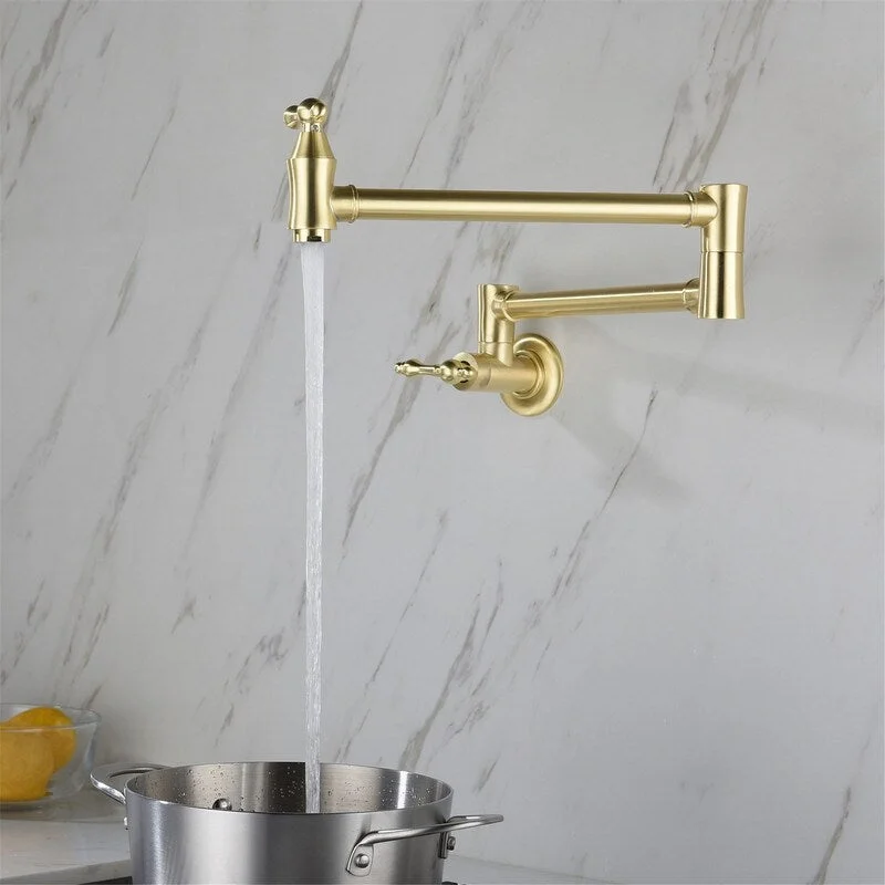 EPOWP Pot Filler Faucet Kitchen Faucet with Single Hole Two Handles