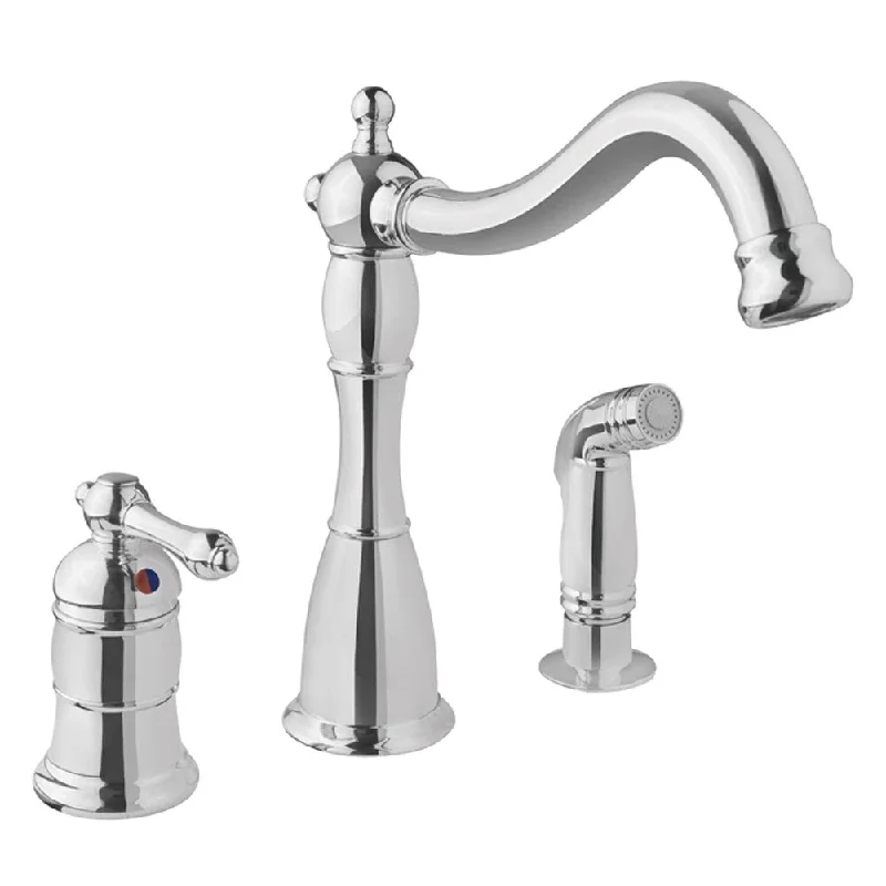 Fontaine 'Bellver' Chrome Single Handle Kitchen Faucet with Side Spray