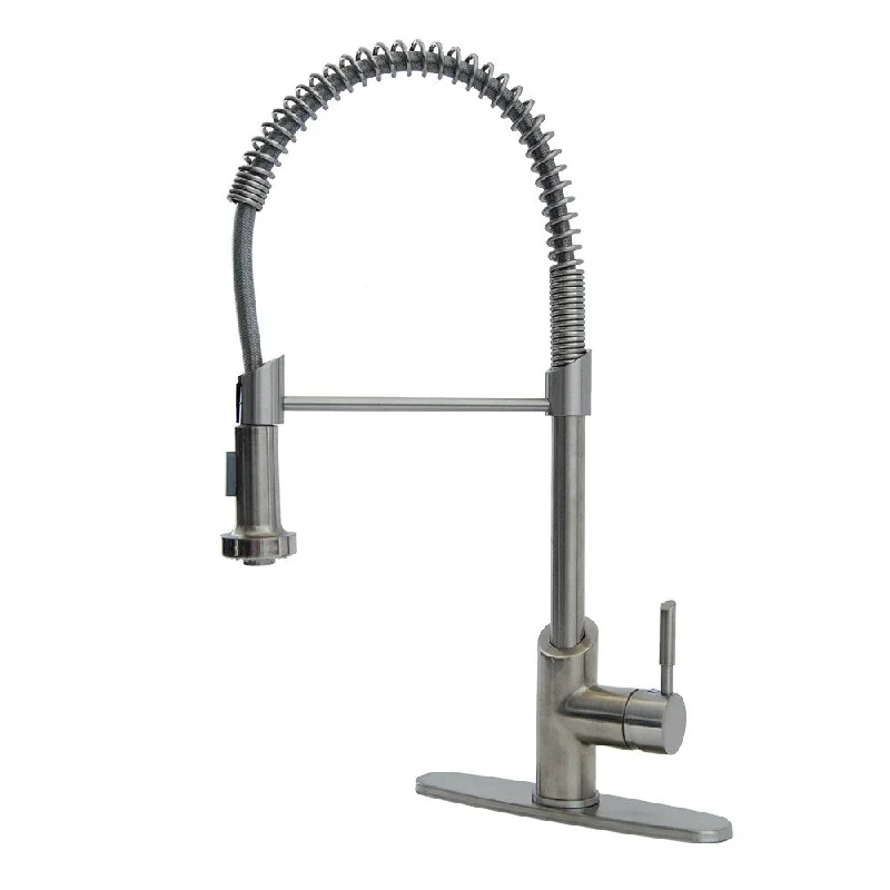 Fontaine Brushed Nickel Modern European Residential Spring Kitchen Faucet