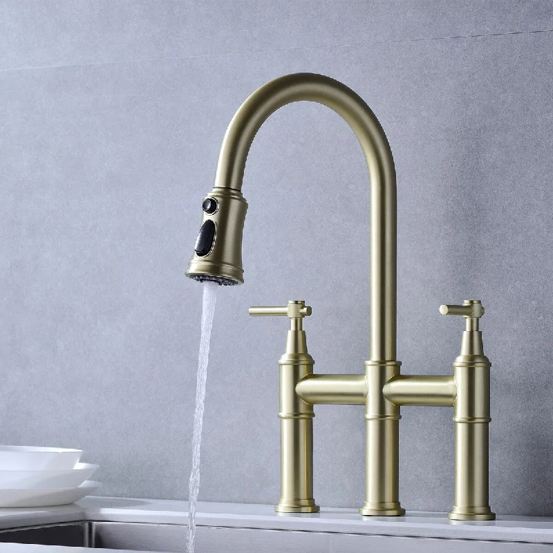 Golden Bridge Pull Down Kitchen Faucet