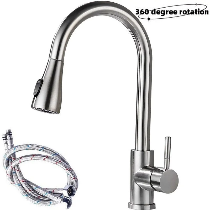 Kitchen Faucet, Stainless Steel