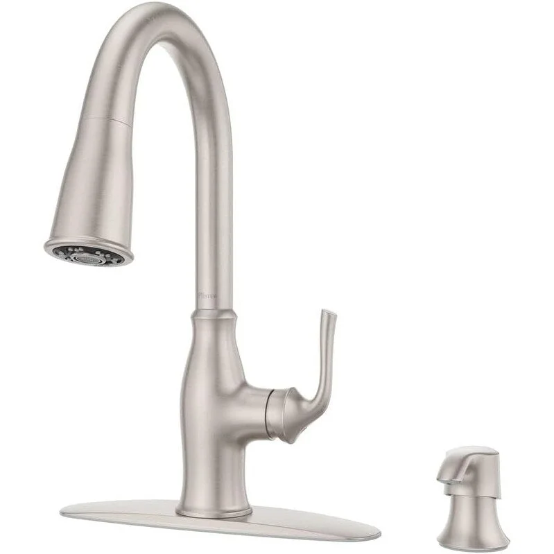 Kitchen Faucet with Pull Down Sprayer and Soap Dispenser