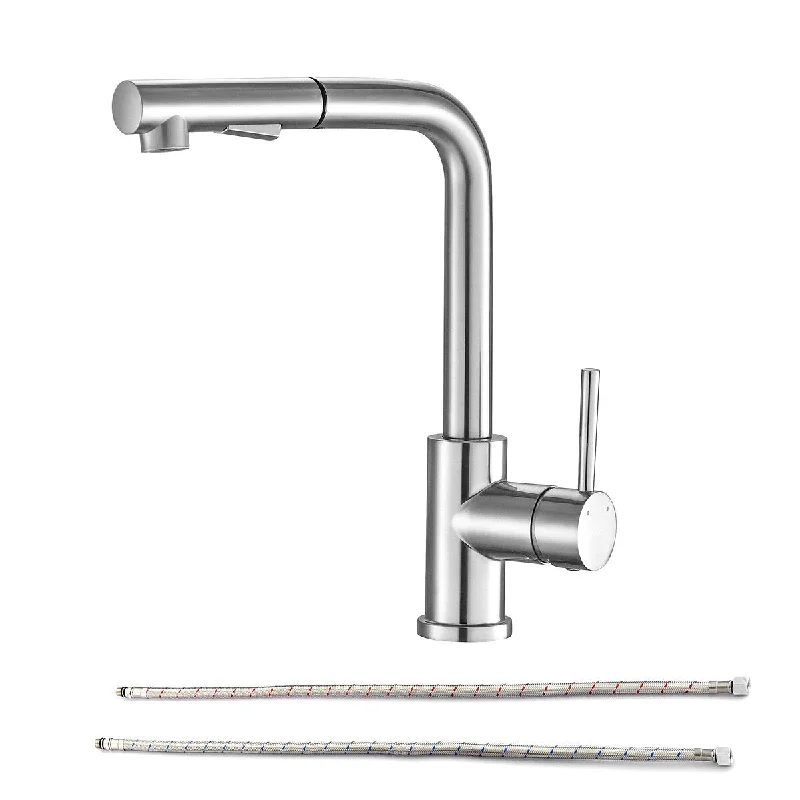 Kitchen Sink Faucet High Arch Single Handle Brushed Nickel Kitchen Faucet - 12.4 x 9.25