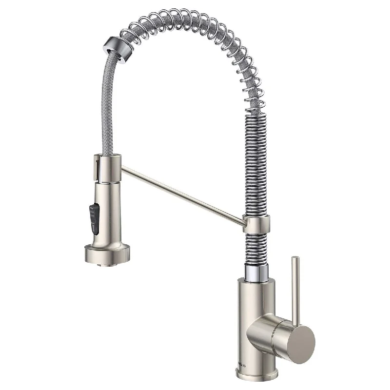 KPF-1610SSCH Bolden 18-Inch Commercial Kitchen Faucet with Dual Function Pull-Down Sprayhead in All-Brite Finish