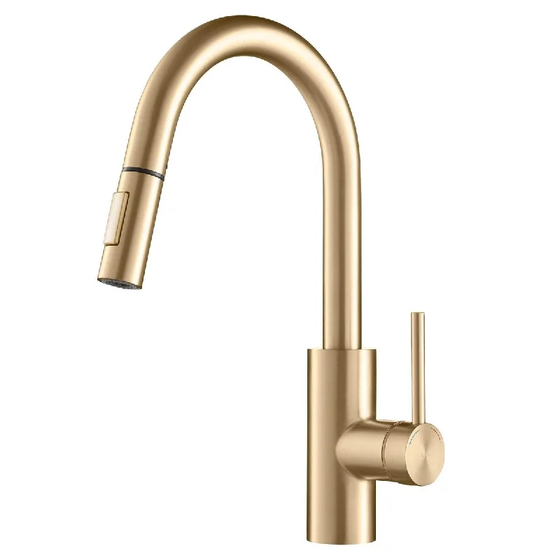 KPF-2620BB Oletto Kitchen Faucet, 15 1/8 Inch, Brushed Brass