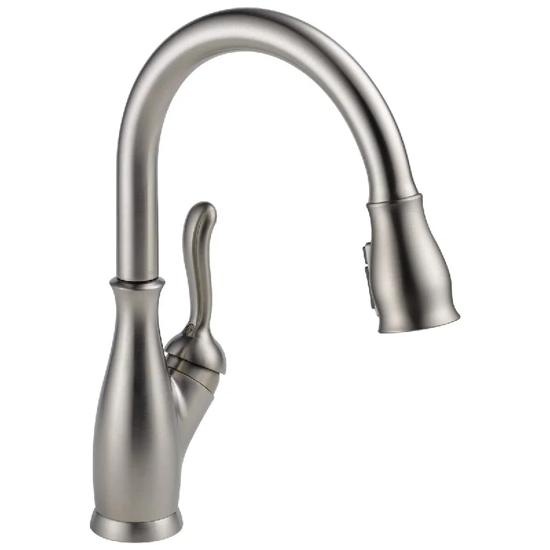 Leland Brushed Nickel Pull Down Kitchen Faucet, Magnetic Docking Spray Head, SpotShield Stainless Steel, 9178-SP-DST