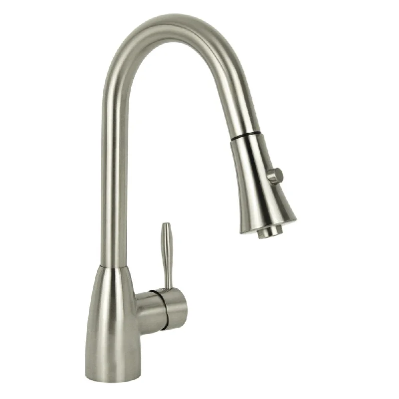 Modern European Brushed Nickel Pull Down Kitchen Faucet