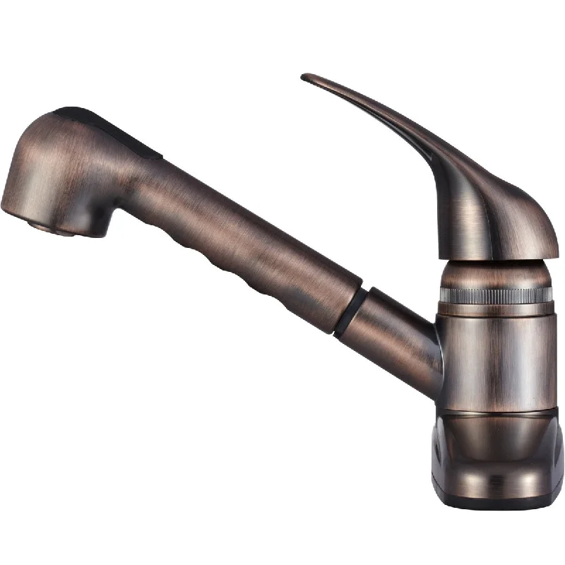 Oil Rubbed Bronze Pull Out Kitchen Faucet