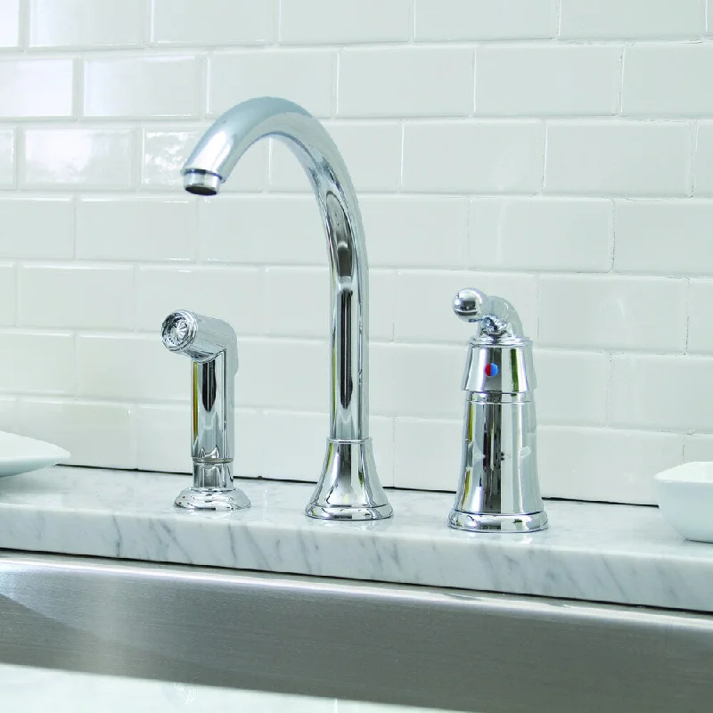 Premier Sanibel Lead-Free Single-Handle Widespread Chrome Kitchen Faucet with Matching Spray