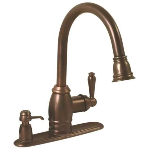 Premier Sonoma Single-handle Lead-free Oil Rubbed Bronze Pull-down Kitchen Faucet with Matching Soap Dispenser