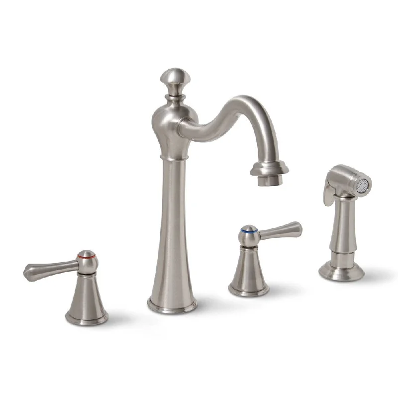 Premier Sonoma Two-handle Brushed Nickel Kitchen Faucet with Matching Side Spray