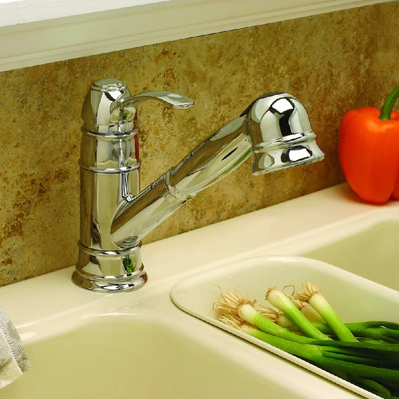 Premier Wellington Lead-free Single-handle Pull-out Chrome Kitchen Faucet