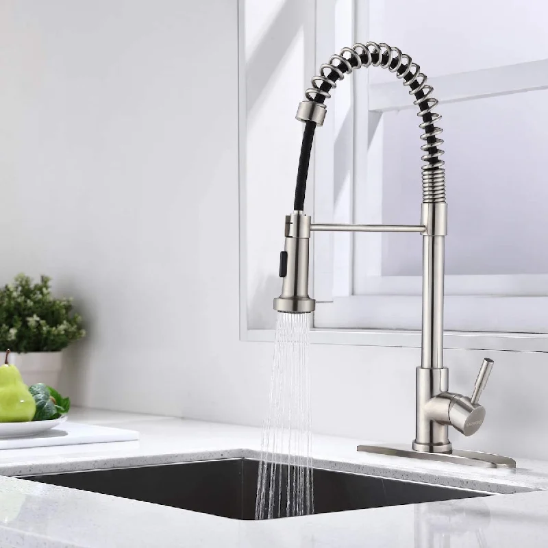 Pull Down Sprayer Spring Kitchen Sink Faucet