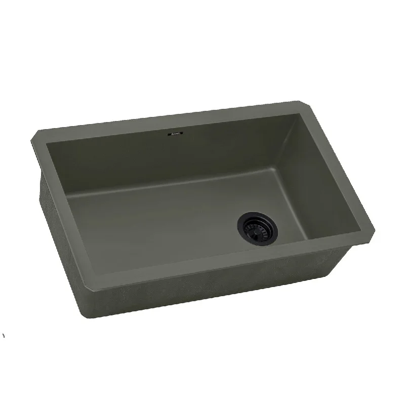 Ruvati 32 x 19 inch Undermount Granite Composite Kitchen Sink - Juniper Green - RVG2033RN