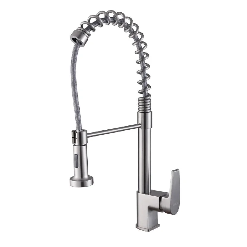 Ruvati RVF1216ST Commercial Style Pullout Spray Stainless Steel Kitchen Faucet